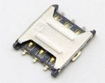 Nano SIM-kortstik; PUSH PULL, 6-pin, H1,35 mm